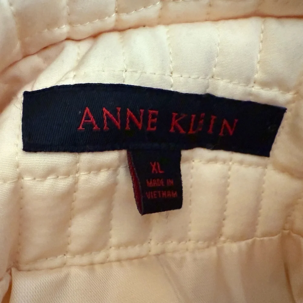 Anne Klein Butter Yellow Quilted Zip Jacket XL Spring! Classic Colorful